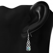 Abalone Celtic Knot Earrings - e379